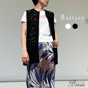 ポイント10倍＆10％offクーポン対象！【 Ballsey ボルジー 】 サークルモチーフエンブロイダリークルーネックジレ 11-07-41-07005 TOMORROWLAND トゥモローランド ジレ モチーフ ホワイト ブラック ボクシー コットン 2024 春 夏 2024ss