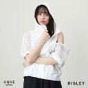 【ポイント10倍対象!6/6まで延長!】RISLEY リズレー メッシュドッキング半袖パーカー | 異素材ドッキング レディース フェミニン 透け感 メッシュ素材 シアー 大人モード 半袖 パーカー