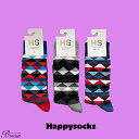 【 Happysocks 】 ハッピーソックス トライアングル 靴下 ソックス メンズ靴下 レディース靴下 ギフト プレゼント 2023年 秋 冬 秋冬 おしゃれ 10201907