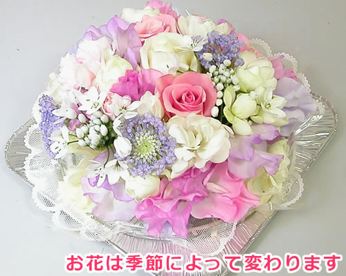 誕生日プレゼント 女性 【アレンジ】フラワーケーキパステル バレンタイン ホワイ...