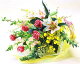 【季節のお花・花束】バラとユリの爽やかな花束 敬老の日