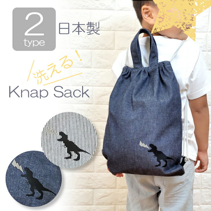 日本製 ナップザック 巾着袋 体育着入れ 体操着入れ 体操着袋 体育着袋 きんちゃく 恐竜 ダイナソー 洗..