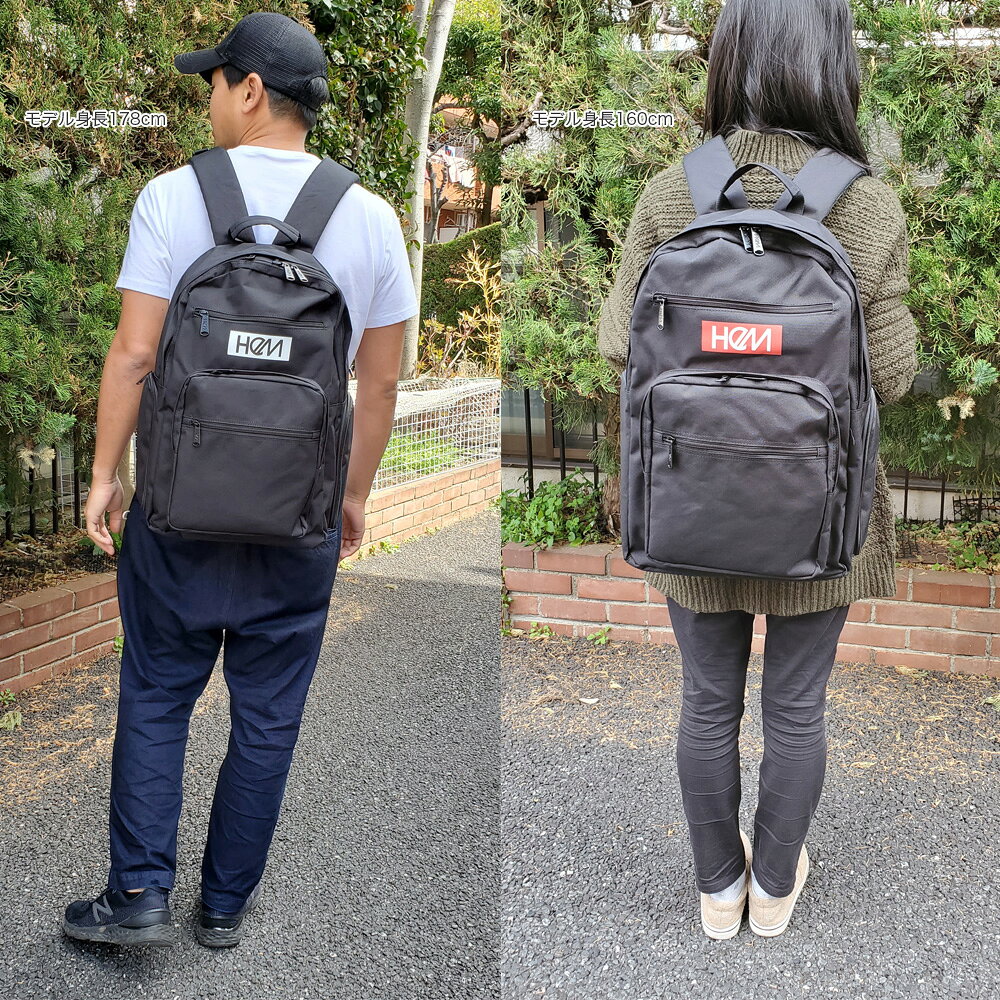 HeM ヘム 30リットル ジアデイパック バックパック リュック リュックサック デイパック 旅行バッグ アウトドア ブラック 黒 はっ水 ブランド メンズ ユニセックス キャンプロゴ かっこいい 女子 男子 男女兼用 高校生 バック annegee-10001265 Anne Gee サンプル画像2