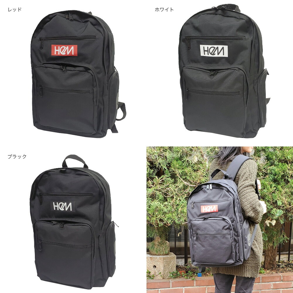 HeM ヘム 30リットル ジアデイパック バックパック リュック リュックサック デイパック 旅行バッグ アウトドア ブラック 黒 はっ水 ブランド メンズ ユニセックス キャンプロゴ かっこいい 女子 男子 男女兼用 高校生 バック annegee-10001265 Anne Gee サンプル画像3