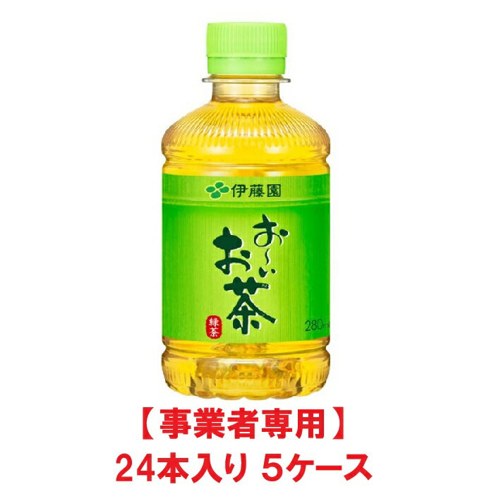 【事業者専用】【5ケース送料無料】【熱中症対策】【イベント・会議・部活・備蓄・差し入れに！】伊藤園 お～いお茶 緑茶 PET 280ml（24本入×5ケース）【賞味期限：製造日より9ヶ月】