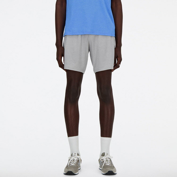 メール便配送 ニューバランス Sport Essentials ヘザーテックニットショーツ7インチ MS41073-AGT メンズ