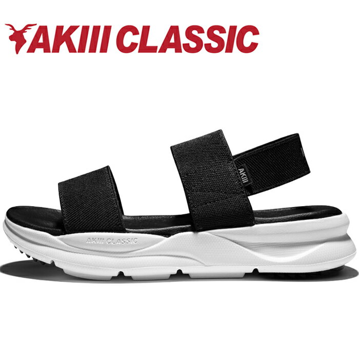 樂天商城 - 【お買い物マラソンMAX3,500円OFFクーポン発行中!!有効期間：5/9(土)20:00〜5/16(土)01:59迄】【決算処分プライス】 アキクラシック AKIII ATHENS AKC-0035-BLK メンズ レディース サンダル ※返品不可※