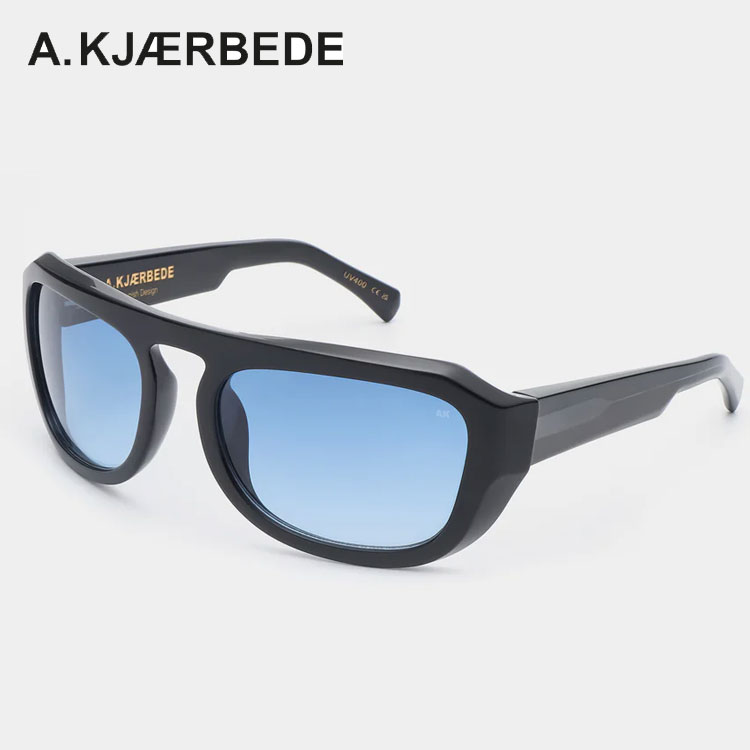 【ブラックフライデーMAX3,000円OFFクーポン発行中!!有効期間:11/20(木)20:00~11/27(木)01:59迄】A.Kjaerbede エキアビド MAX マックス Black(Blue) KL2504-001 メンズ レディース サングラス メガネ 眼鏡(4)