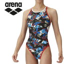 メール便配送 アリーナ arena 水泳(競泳) トレーニングワンピース(オープンバック) AS4FWM50W-BKRD