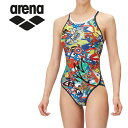 メール便配送 アリーナ 水泳 トレーニングワンピース(オープンバック) ウィメンズ AS5SWM50L-RDNV