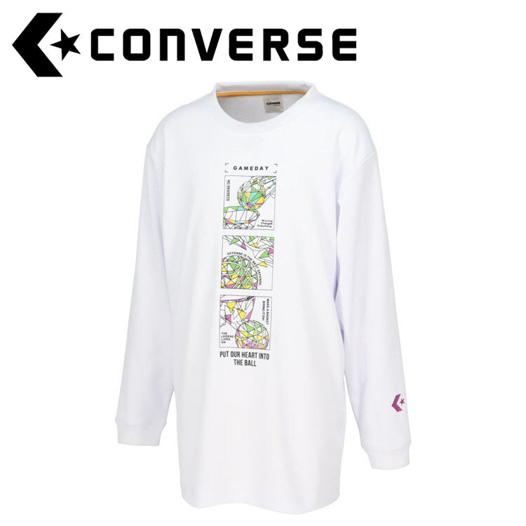 CONVERSE(コンバース) バスケット ジュニアプリントロングスリーブシャツ CB432355L-1100