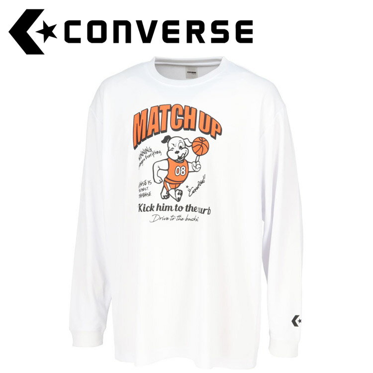 メール便配送 コンバース CONVERSE バスケットボール 4F プリントロングスリーブシャツ CB242366L-1100