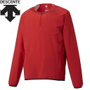 メール便配送 デサント DESCENTE 野球 長袖ハイブリッドジャケット メンズ DBX-3606LC-RED