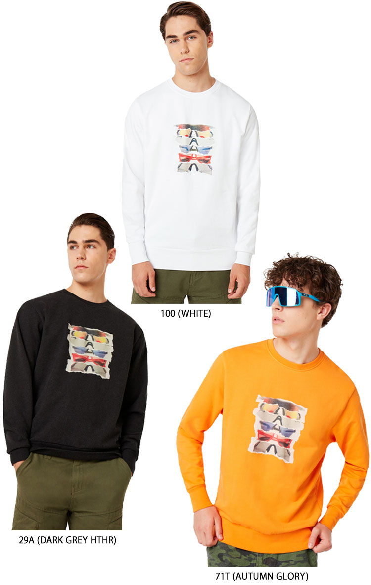 【クリアランスセール】 オークリー スポーツ ライフスタイル SUNGLASS PRINT CREWNECK クルーネックフレンチテリーフリース 472572 2019 秋冬