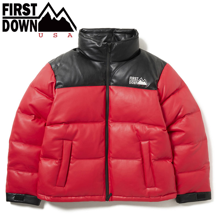 樂天商城 - 【お買い物マラソンMAX3,500円OFFクーポン発行中!!有効期間：5/9(土)20:00〜5/16(土)01:59迄】FIRST DOWN USA BUBBLE DOWN JKT COLOR LEATHER F942002-10 メンズ レディース