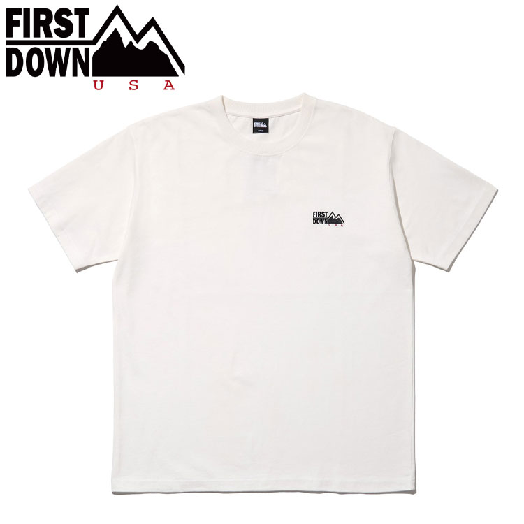 樂天商城 - 【お買い物マラソン開始28時間限定全品ポイント10倍!!有効期間:5/9(土)20:00〜5/10(日)23:59迄】メール便配送 FIRST DOWN USA ショートスリーブ Tシャツ コットンジャージ S/S TEE COTTON JERSEY F801042-01 メンズ レディース