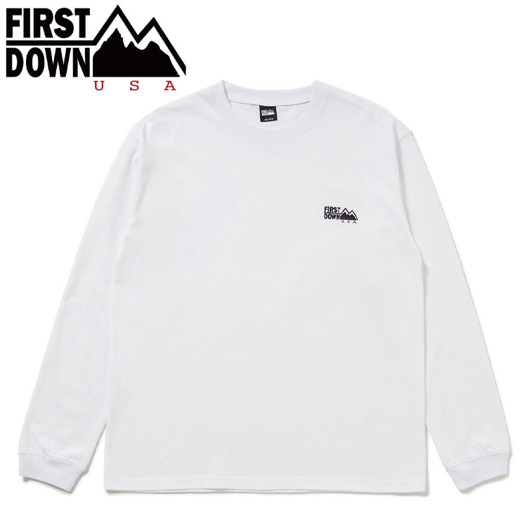 樂天商城 - 【お買い物マラソン開始28時間限定全品ポイント10倍!!有効期間:5/9(土)20:00〜5/10(日)23:59迄】メール便配送 FIRST DOWN USA ロゴ ロングスリーブTシャツ LOGO L/S TEE F972038-01 メンズ レディース