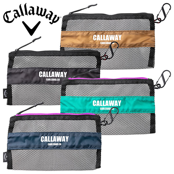 Callaway Easygoing Glove Case 23 JM水分を含んだグローブを収納しても乾きやすいメッシュタイプ。カラビナ付き。■カラー：ブラック(5923248)、ブラウン(5923249)、ネイビー(5923250)、グリーン(5923251)■サイズ：W250×H120mm■素材：ポリエステル■原産国：Made in China【メーカー取り寄せ商品】在庫の有無・納期は改めてご連絡させていただきます。取り寄せの為、ご購入いただけましても、欠品・完売の場合もございます。メーカー希望小売価格はメーカーカタログに基づいて掲載しています