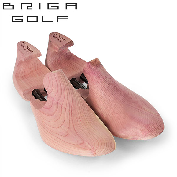 BRIGA GOLF GOLF SHOETREEゴルフシューズのためのシュートゥリー数量限定！！アルコール濃度76vol%、マカダミアナッツオイル配合手指の消毒にも使える高濃度エタノール消毒剤プレゼント中！！ゴルフシューズの汗を吸い取り、履きジワや反りを戻して形を整える木製シューキーパーゴルフシューズのラストから削り出したドレスシューズとは全く異なる木型なので、汎用シュートゥリーよりも広い接地面でフィットし効果的に整形・吸湿できます。吸湿性と消臭効果に優れたアロマティックシーダー材を使用。前足部のくり抜き加工とベンチレーションホール（通気孔）による、持ち運びやすい軽量設計仕上げ。多くのゴルフシューズブランドのシューズにフィッティング済み。サイズ展開S：（レディース）23.0〜24.5cm　（メンズ）24.0cmM：24.5〜25.5cmL：26.0〜27.5cm樹種：アロマティックシーダー※天然木材を使用している為、節、ヒビ、キズ、補修等がある場合がございますがご使用上問題はございません。※手指消毒剤プレゼントは無くなり次第終了となりますのでご了承くださいませ。