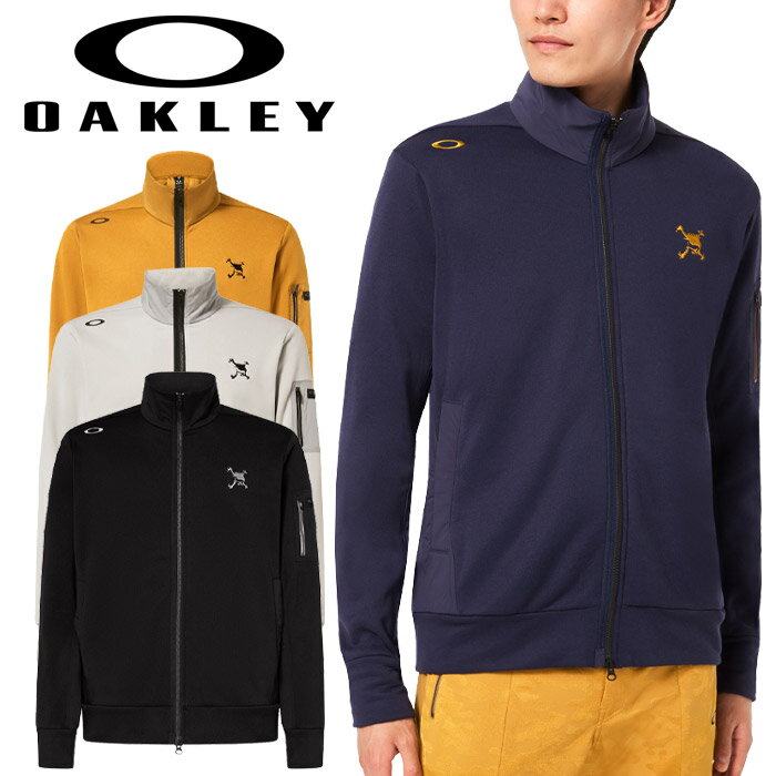 クリアランスセール オークリー ゴルフ SKULL COMFORTABLE ZIP BLOUSON ジャケット メンズ 2023秋冬 ゴルフウェア FOA405722