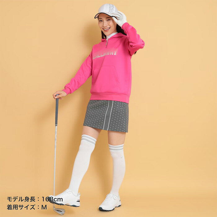 キャロウェイ メタリックロゴスウェットパーカー レディース 2024秋冬 ゴルフウェア C24217200