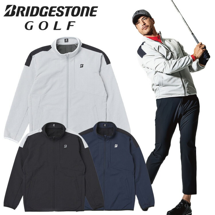 ブリヂストンゴルフ 長袖前開きブルゾン メンズ 2024秋冬 ゴルフウェア DGM01D