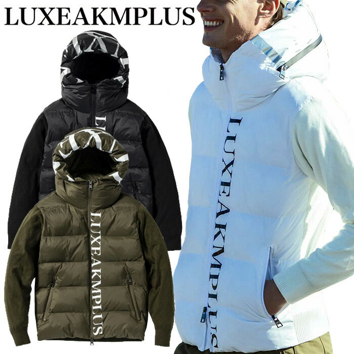 【10月18日入荷】リュクスエイケイエムプラス ゴルフ センターロゴスリーブニットジャケット メンズ 2024秋冬 ゴルフウェア LAO-24050