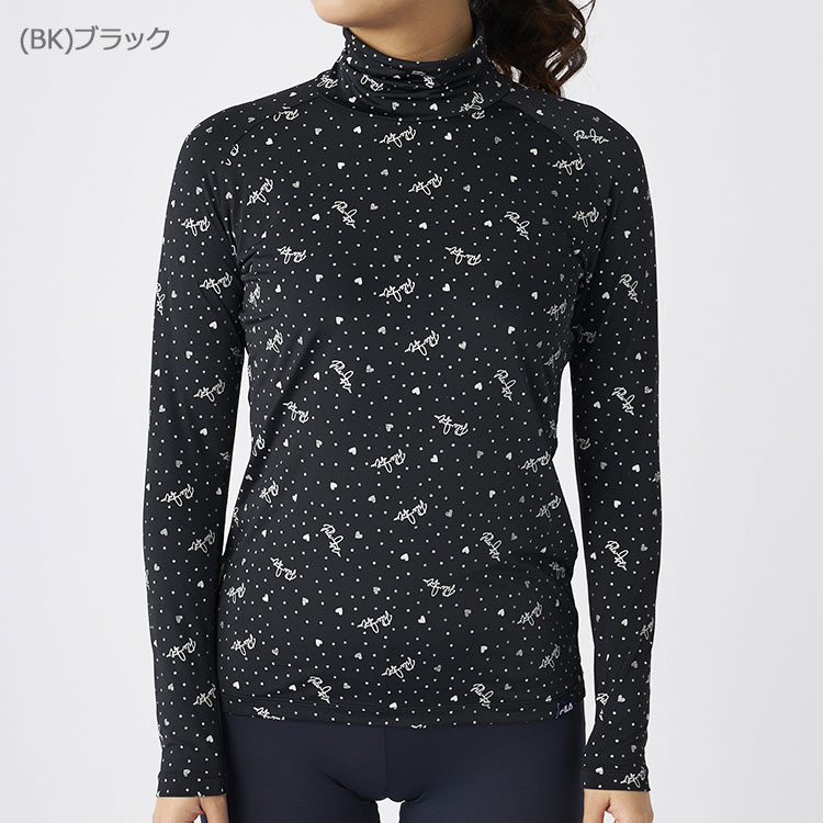 【ブラックフライデーMAX3,000円OFFクーポン発行中!!有効期間:11/20(木)20:00~11/27(木)01:59迄】クリアランス メール便配送 フィラゴルフ ハイネックメッシュインナー グリッタープリント レディース 2025春夏 ゴルフウェア 755981