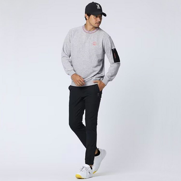 【感謝祭連動MAX3,900円OFFクーポン発行中!!有効期間:11/14(金)10:00〜11/16(日)23:59迄】サイコバニー バニーマーククルーネック スウェットプルオーバー メンズ 2025秋冬 ゴルフウェア GF651