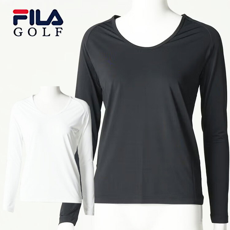 FILA Golf - 【期間限定MAX3,500円OFFクーポン発行中！！有効期間：4/17(金)17:00〜4/21(火)07:59迄】フィラゴルフ Uネックメッシュインナー レディース 2026春夏 ゴルフウェア 756980