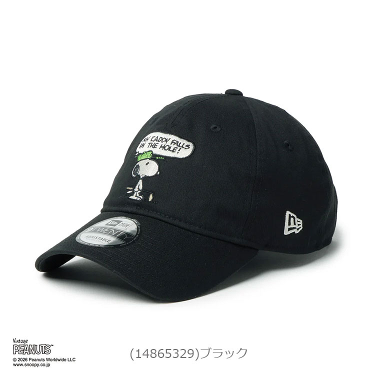 アネックススポーツの【期間限定MAX3500円OFFクーポン発行中!!有効期間:8/28(金)17:00〜8/31(月)07:59迄】ニューエラ ゴルフ 9TWENTY Vintage PEANUTS ピーナッツ GOLF スヌーピー ウッドストック キャップ 2026春夏 14865329｜アングル2