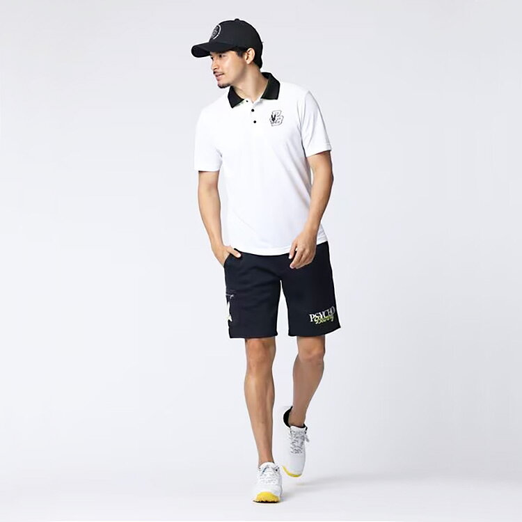 【期間限定MAX4,000円OFFクーポン発行中!!有効期間：7/17(金)17:00〜7/27(月)07:59迄】サイコバニー コントラストシグネチャーロゴ ショートパンツ メンズ 2026春夏 ゴルフウェア GF708