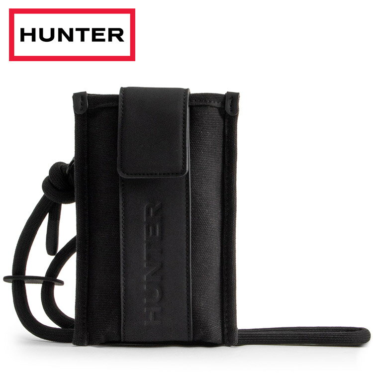 クリアランス 返品不可 ハンター リファインド スティッチ キャンバス フォンポーチ UBX3712CAA-BLK