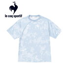 メール便配送 ルコック le coq sportif 総柄グラフィックSUNSCREEN半袖Tシャツ メンズ QMMVJA05-SA