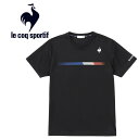 メール便配送 ルコック le coq sportif テニス トリコプリントゲームシャツ メンズ QTMVJA91-BK