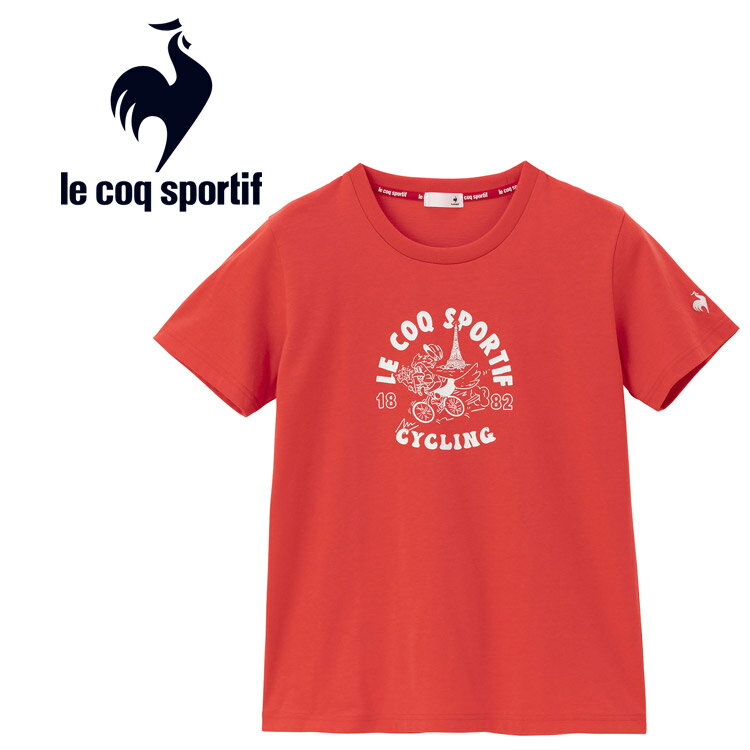 メール便配送 ルコック le coq sportif グラフィックシャツ レディース LT4FHT03L-RD00