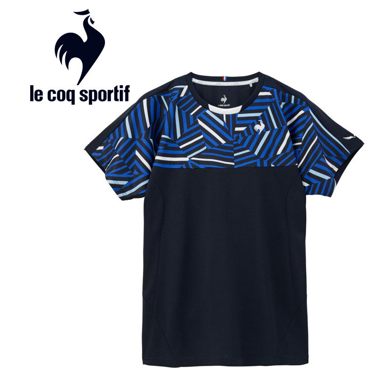 メール便配送 ルコック スポルティフ le coq sportif テニス エールフォルム ゲームシャツ メンズ QTMXJA02-NV