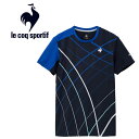 メール便配送 ルコック スポルティフ le coq sportif テニス グラフィックゲームシャツ メンズ QTMXJA90-NV