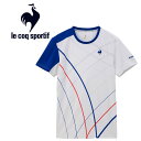 メール便配送 ルコック スポルティフ le coq sportif テニス グラフィックゲームシャツ メンズ QTMXJA90-WH