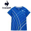 メール便配送 ルコック スポルティフ le coq sportif テニス グラフィックゲームシャツ ウィメンズ QTWXJA90-BL