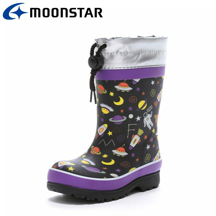 ムーンスター MF WC79R ブラック 13160786 子供靴 キッズ ラバー ブーツ