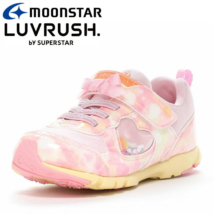 ムーンスター LV 1203 ピーチ 12298914 ラブラッシュ 子供靴 キッズ ジュニア スニーカー
