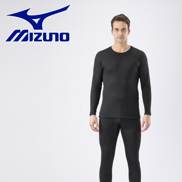 メール便配送 ミズノ 発熱素材 ブレスサーモアンダーウエア 厚手 for Active クルーネック長袖シャツ メンズ C2JAA64109