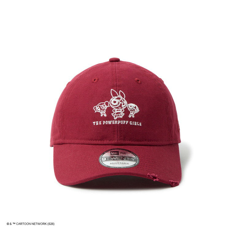 【お買い物マラソンMAX3,500円OFFクーポン発行中!!有効期間：5/9(土)20:00〜5/16(土)01:59迄】ニューエラ 9TWENTY The Powerpuff Girls パワーパフ ガールズ ダメージ ダック カーディナル 14743501 レディース 3