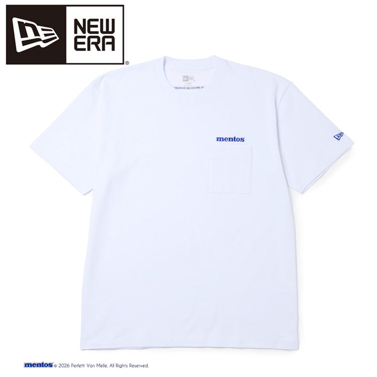 樂天商城 - 【お買い物マラソンMAX3,500円OFFクーポン発行中!!有効期間：5/9(土)20:00〜5/16(土)01:59迄】メール便配送 ニューエラ 半袖 コットン ポケット Tシャツ mentos メントス ホワイト 14864376 メンズ