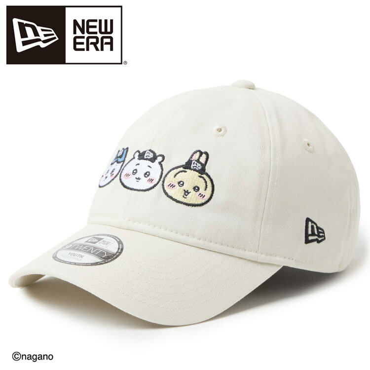 樂天商城 - 【お買い物マラソンMAX3,500円OFFクーポン発行中!!有効期間：5/9(土)20:00〜5/16(土)01:59迄】ニューエラ キッズ Youth 9TWENTY ちいかわ ちいかわ ハチワレ うさぎ アイボリー 14864477