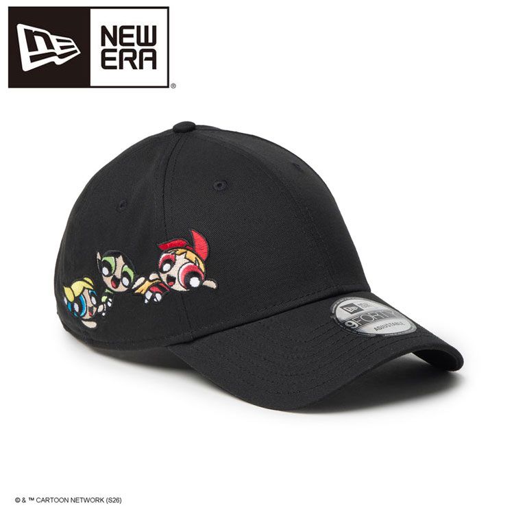 ニューエラ 9FORTY The Powerpuff Girls パワーパフ ガールズ サイド ブラック 14867697 レディース