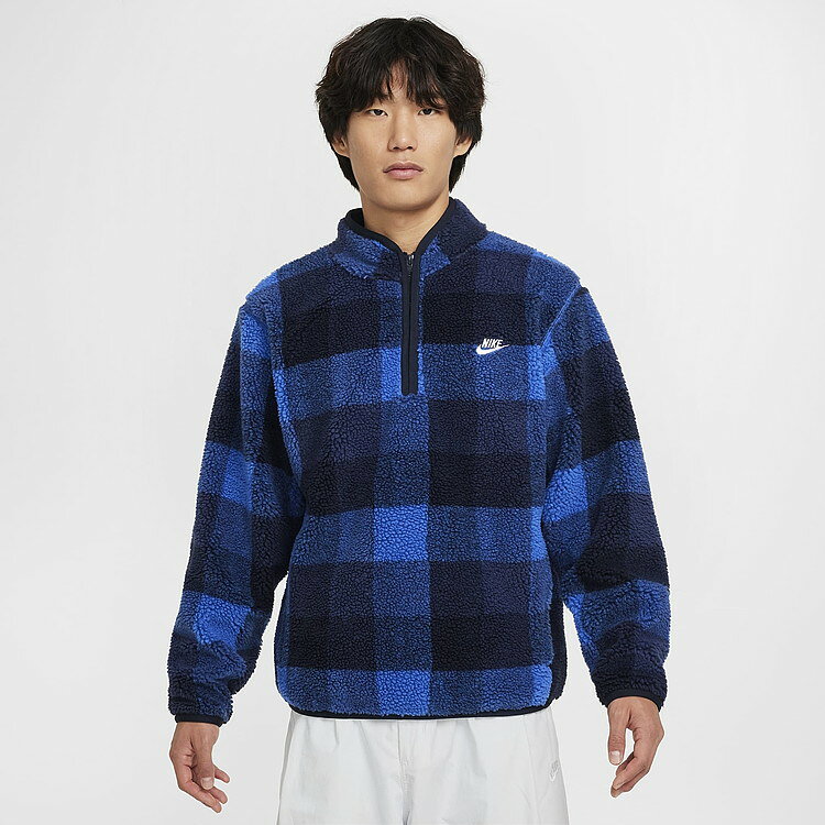樂天商城 - 【お買い物マラソンMAX3,500円OFFクーポン発行中!!有効期間：5/9(土)20:00〜5/16(土)01:59迄】ナイキ クラブ シーズナル ウィンターライズド AOP H L/S トップ FZ0898-475 メンズ