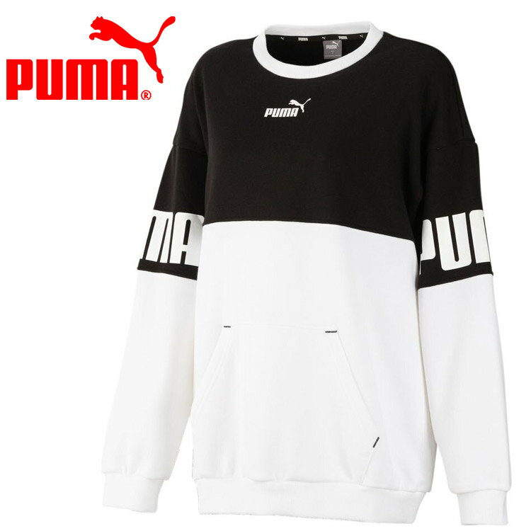 プーマ PUMA POWER オーバーサイズ クルースウェット 671892-02 レディース