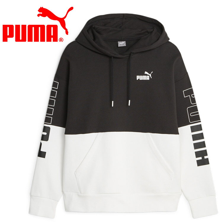 プーマ PUMA POWER カラーブロック フーディースウェット FL 678408-01 レディース